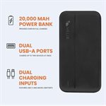 Emerge - Helix - Batterie externe 20,000 mAh avec port USB-C et USB-A