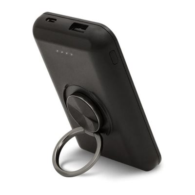 Emerge Helix MagWireless 5,000mAh Power Bank with Ring Holder & Kickstand