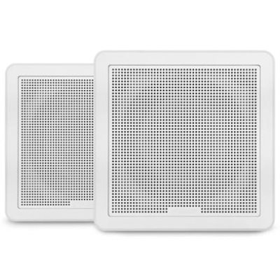 Garmin Fusion FM Series Marine Speakers, 7.7" 200-Watt Square White Flush Mount (Pair)