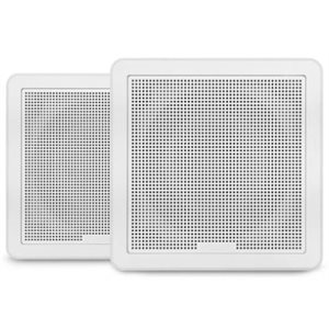Garmin Fusion FM Series Marine Speakers, 7.7" 200-Watt Square White Flush Mount (Pair)