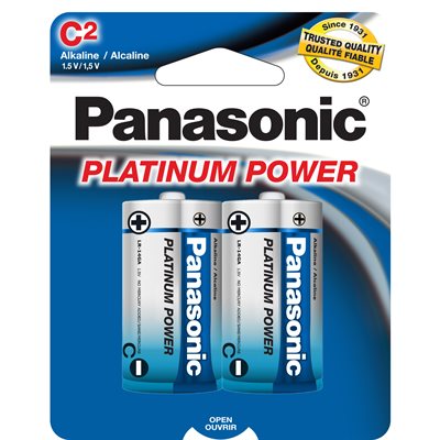 PANASONICPlatinumPowerCAlkalineBattery2Pack(LR14XP2B)