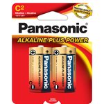 Panasonic AM2PA2B Alkaline Plus C Cell Batteries - 2 Pack