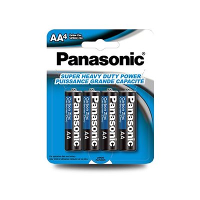 Panasonic Super Heavy Duty Pack of 4 AA Batteries