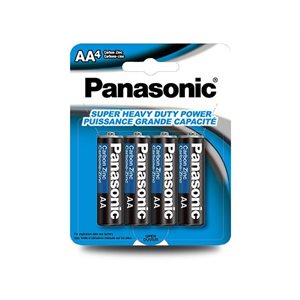Panasonic Super Heavy Duty Pack of 4 AA Batteries
