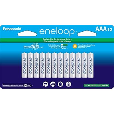 PanasonicEneloopPackof12Ni-MhPre-ChargedRechargeableAAABatteries