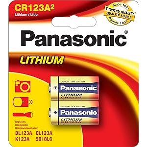 Panasonic CR123APA2B 3V Photo Lithium Cylinder Battery  2 Pack