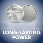 PANASONIC CR2032 3V Lithium Coin Cell Battery 4 Pack