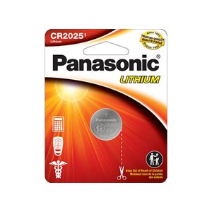 PANASONIC CR2025 3V Lithium Coin Cell Battery 1 Pack