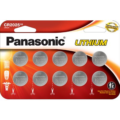 PANASONICCR20253VLithiumCoinCellBattery10Pack