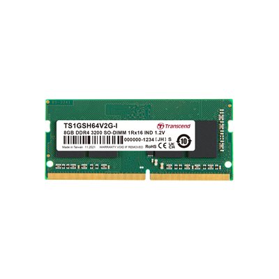 Transcend 8GB DDR4 3200 SO-DIMM 1Rx16 IND 1Gx16 CL22 1.2V