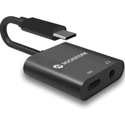 Rockstone - Adaptateur pour écouteurs et chargeur USB Type C vers 3,5 mm