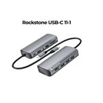 Rockstone - USB-C 11-in-1 Hub (3x USB-A/4K HDMI/RJ45/SD card/USB-C PD)