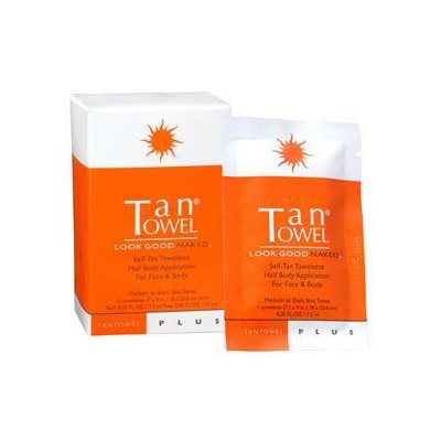 TAN TOWEL PLUS HALF BODY Self Tanning Towelettes 10 PACK HBPL10