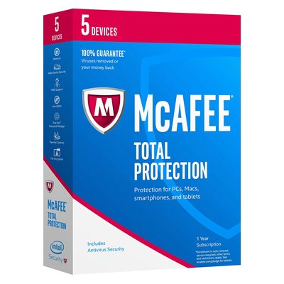 McAfee - Total Protection 1A/5U - PC/Mac/Android (ANG/FR)