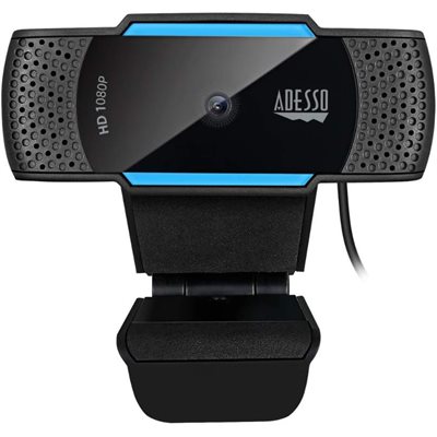 Adesso - Cybertrack H5 - Webcam USB HD 1080p à mise au point automatique avec double microphone intégré