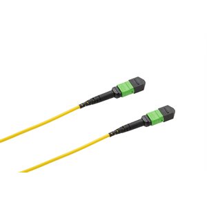 Optic.ca 5M Fiber Patch Cable OS2, Type B 12F, MTP/A-MTP/A US Conec, 2mm yellow Corning