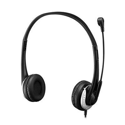 Casque USB Adesso Xtream P2 avec microphone réglable et coussinets d'oreille amovibles