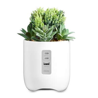 iHome iPP45W Plant Charging Station with Multiple USB Charging Ports