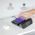 iHome 3-in-1 Magnetic Fast Wireless Charger Alarm Clock - Eng.PKG