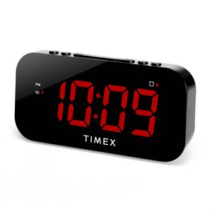 TIMEX T1120B Alarm Clock with USB Charging