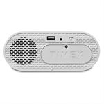 Timex T232W FM Dual Alarm Clock Radio with USB Charging - White -