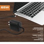 Xtreme - Chargeur pour tablettes et portables USB-C de 65 Watt (noir)