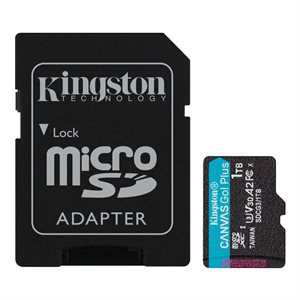 Kingston 1TB microSDXC Canvas Go Plus 170R A2 U3 V30 Card+ADP (Canada Retail) 170R/90W