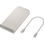 Batterie externe Samsung 20000 mAh 45 W PD USB-C à charge rapide Beige