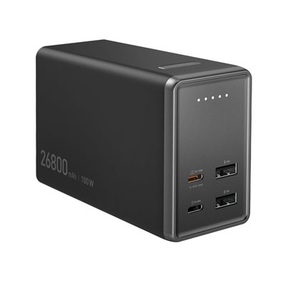 j5Create Batterie externe de 26800mAh PD 100W 4 ports