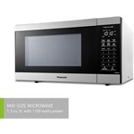 Panasonic NNSU65LS Mid-Size 1.3 cft. Genius Microwave Oven, Stainless Steel