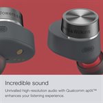 Bowers & Wilkins Pi5 S2 TW Earbuds  Active Noise Cancellation, Qualcomm aptX Technology  Storm Grey