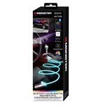 MONSTER SMART APP FIBER OPTIC WIRE BLUETOOTH SOUND-REACTIVE MULTI-COLOR CAR INTERIOR LIGHTING KIT