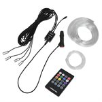 MONSTER SMART APP FIBER OPTIC WIRE BLUETOOTH SOUND-REACTIVE MULTI-COLOR CAR INTERIOR LIGHTING KIT