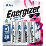 Energizer Ultimate Lithium AA Batteries (4 Pack)