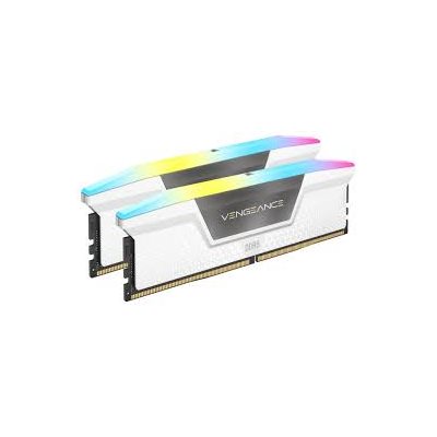 CORSAIR VENGEANCE RGB DDR5 32GB (2 x 16GB) DDR5 6000 CL30-36-36-76 1.40V Intel XMP & AMD EXPO - WHIT