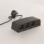 ARMORALL 12V 3 DC Powers Ports 2.4 Amp 2 USB-A Ports