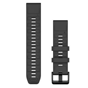 Garmin QuickFit 22 Watch Bands, Graphite Silicone