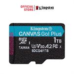 Kingston 1TB microSDXC Canvas Go Plus Gen4  200R A2 U3 Single Pack w/o ADP