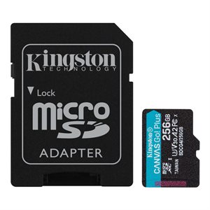 Kingston 256GB microSDXC Canvas Go Plus Gen4  200MB/s A2 U3 V30 Card + Adapter