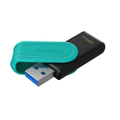 Kingston 128GB Portable USB 3.2 Gen 1 DataTraveler Exodia S (Black/Turquoise)