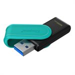 Kingston 128GB Portable USB 3.2 Gen 1 DataTraveler Exodia S (Black/Turquoise)