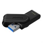 Kingston 64GB Portable USB 3.2 Gen 1 DataTraveler Exodia S (Black/Black)