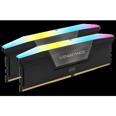 CORSAIR VENGEANCE RGB DDR5 128GB (2 x 64GB) DDR5 6400 CL42-52-52-104 1.35V Intel XMP - BLACK