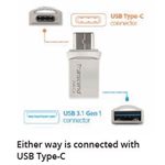 Transcend 64GB, USB3.1, Flash Drive, OTG, Type A&C, Silver