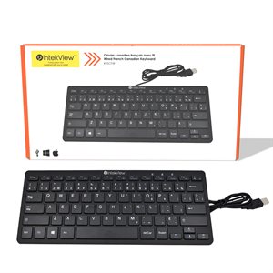 IntekView Wired Mini Keyboard French Canadian 11''