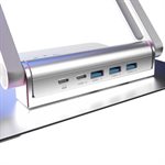 IntekView Steel Laptop Holder with USB-C port