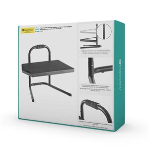 IntekView Height Adjustable Steel Footrest with Handle