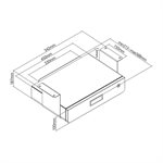 IntekView Under-Desk Storage Drawer with Shelf and Locking Mechanism