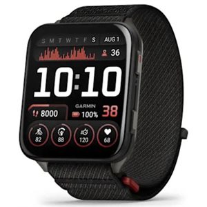 Garmin Venu X1 Black with Slate Titanium Caseback and Black ComfortFit Nylon Band