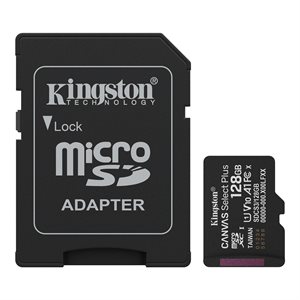 Kingston 128GB microSDXC Canvas Select Plus Gen3 100MB/s A1 Card + Adapter